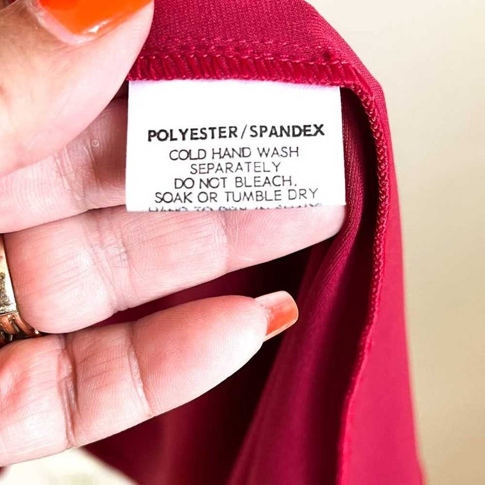 Leona Edmiston Frocks Dress Size 12 Red Jersey St… - image 9