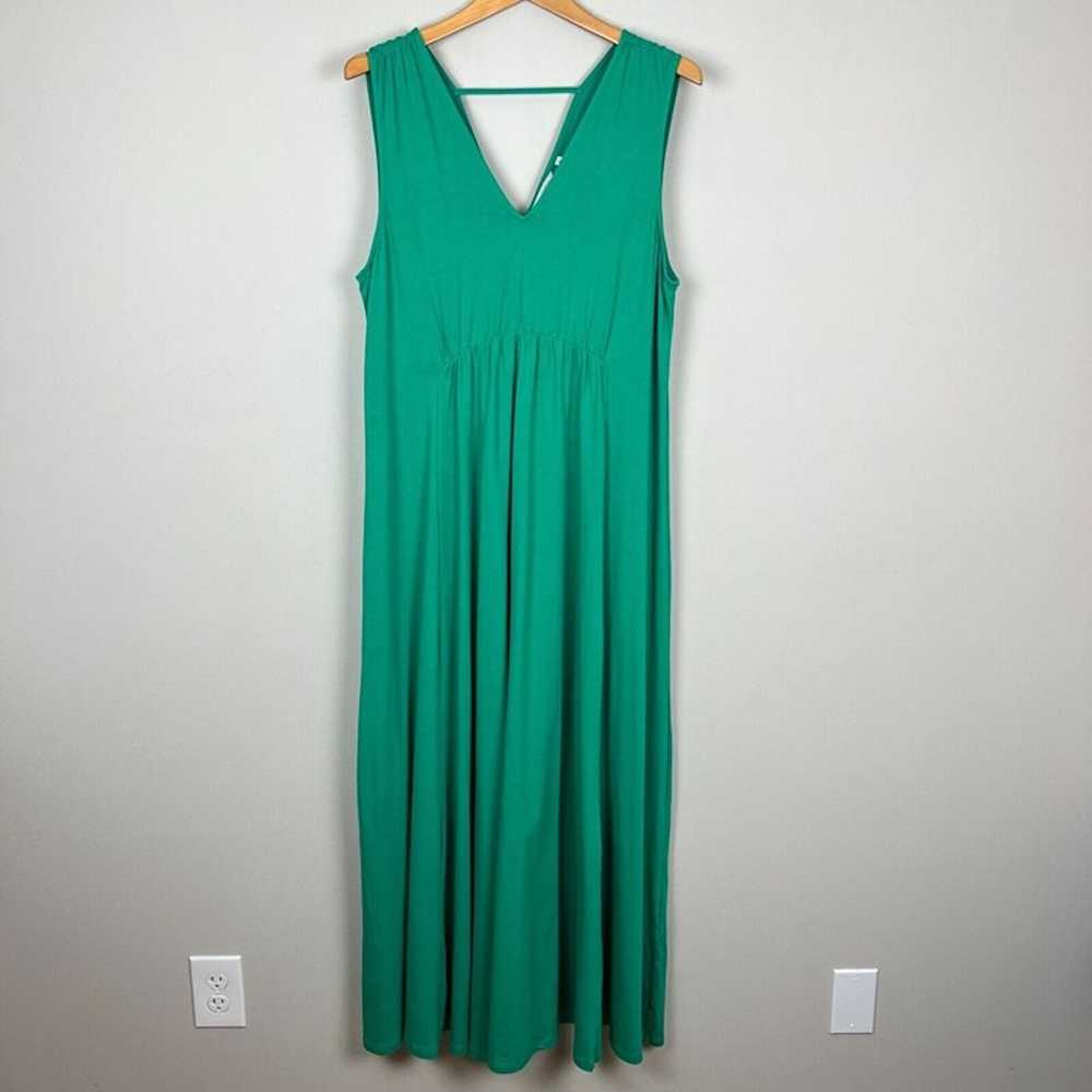 Soft Surroundings Maxi Dress Womens Large Green A… - image 11