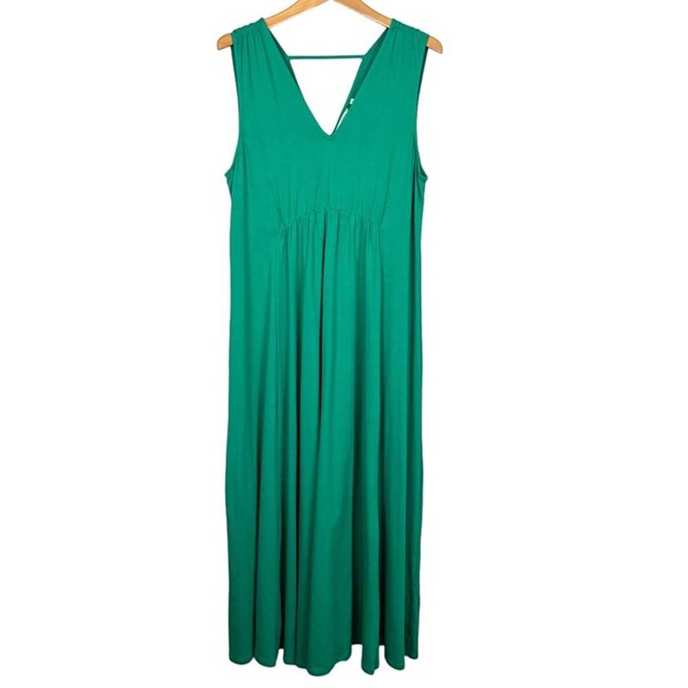 Soft Surroundings Maxi Dress Womens Large Green A… - image 1
