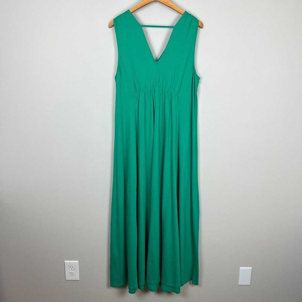 Soft Surroundings Maxi Dress Womens Large Green A… - image 4