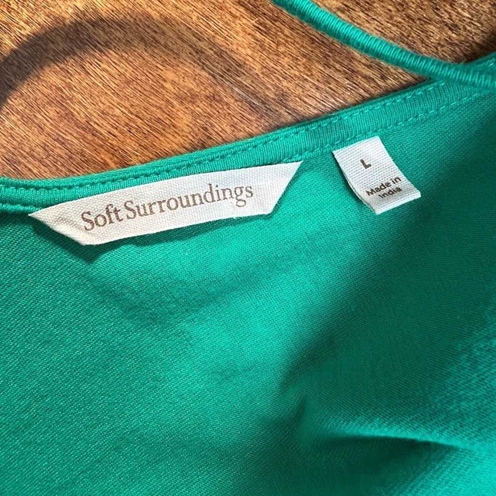 Soft Surroundings Maxi Dress Womens Large Green A… - image 8