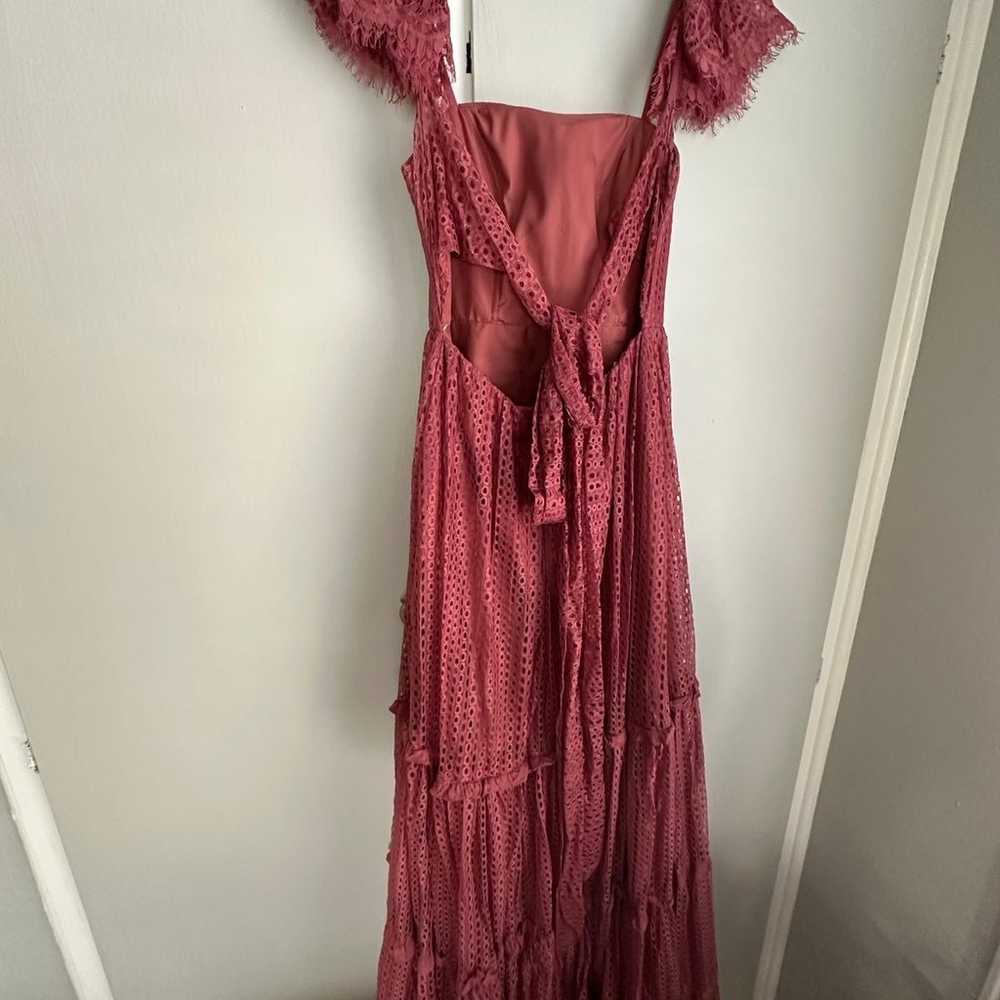 Boho maxi dress, size 0-2 desert rose color - image 10
