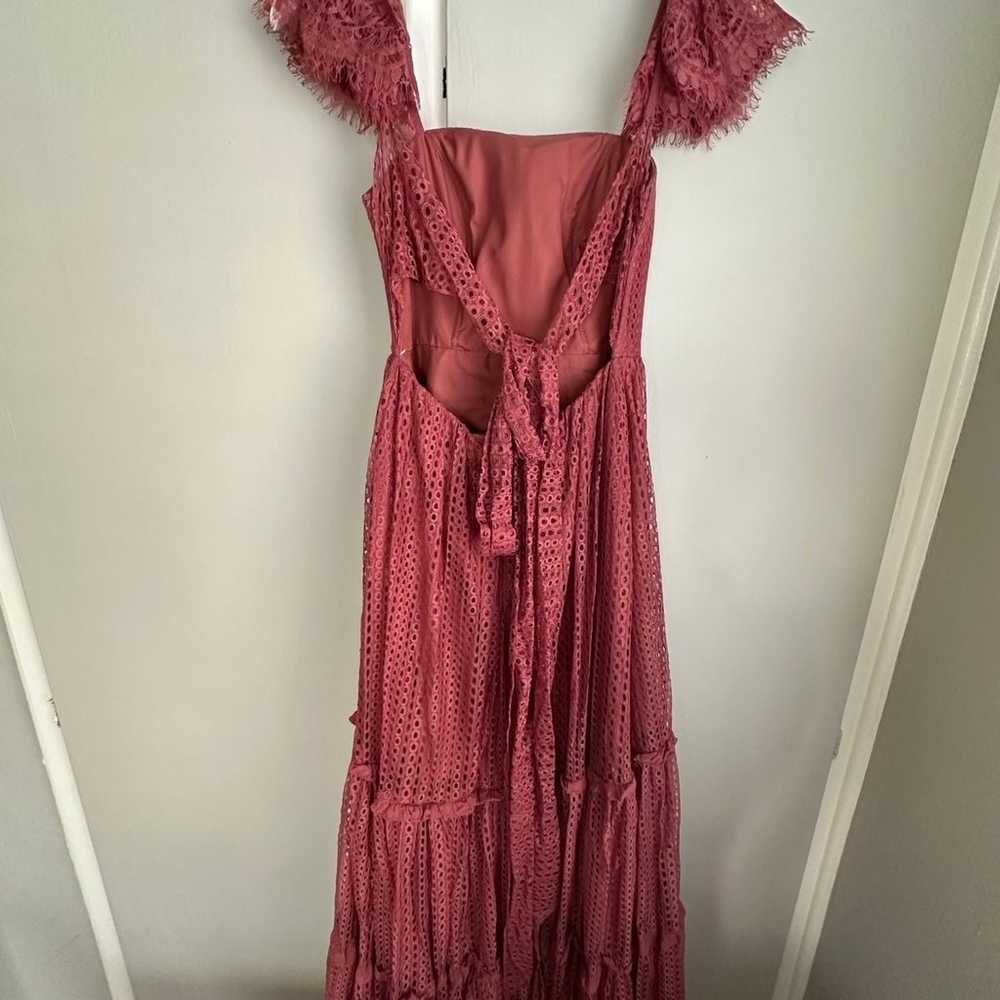 Boho maxi dress, size 0-2 desert rose color - image 11