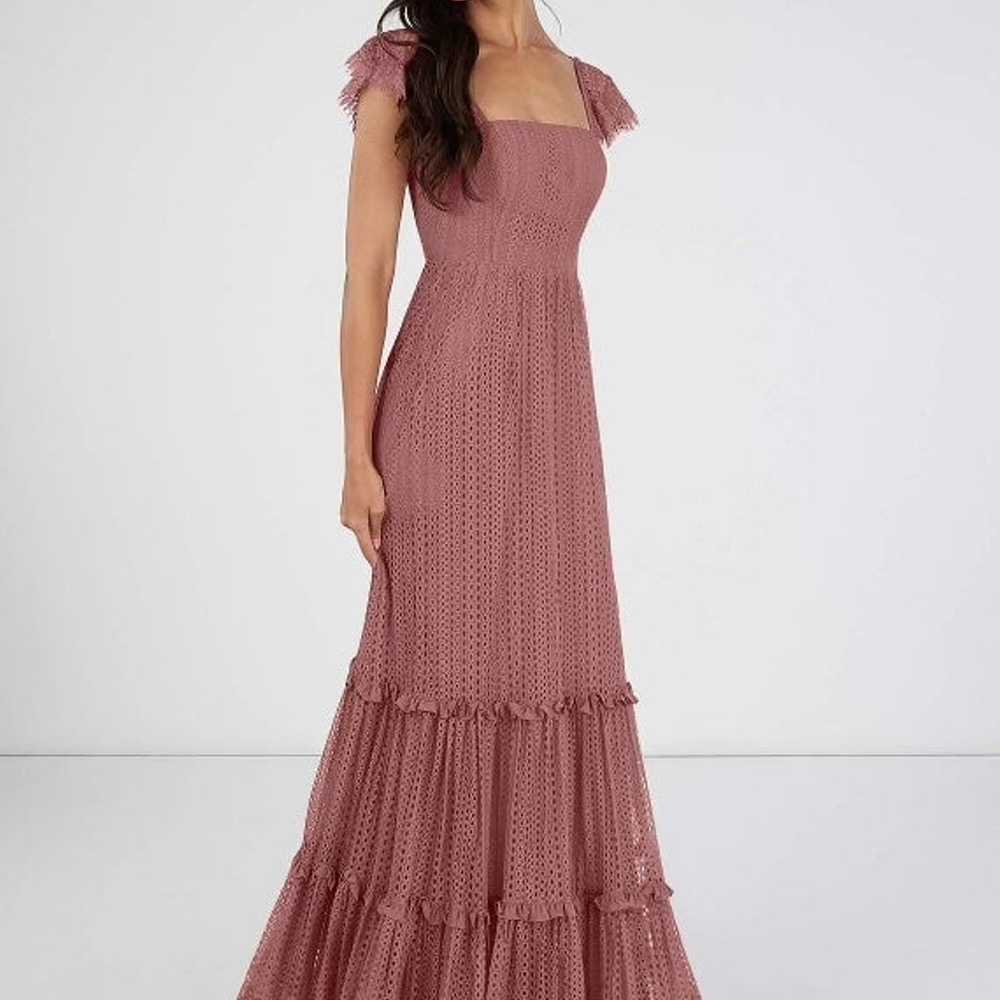 Boho maxi dress, size 0-2 desert rose color - image 2