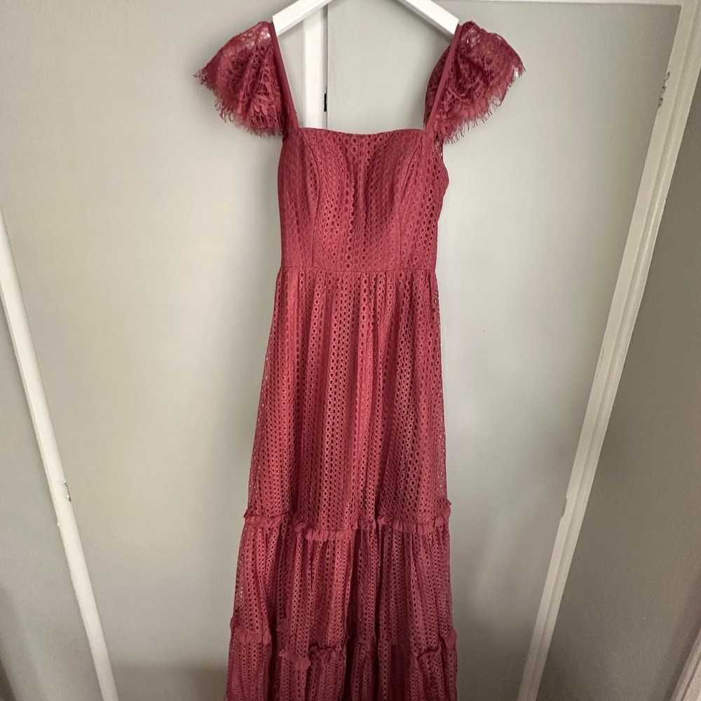 Boho maxi dress, size 0-2 desert rose color - image 6