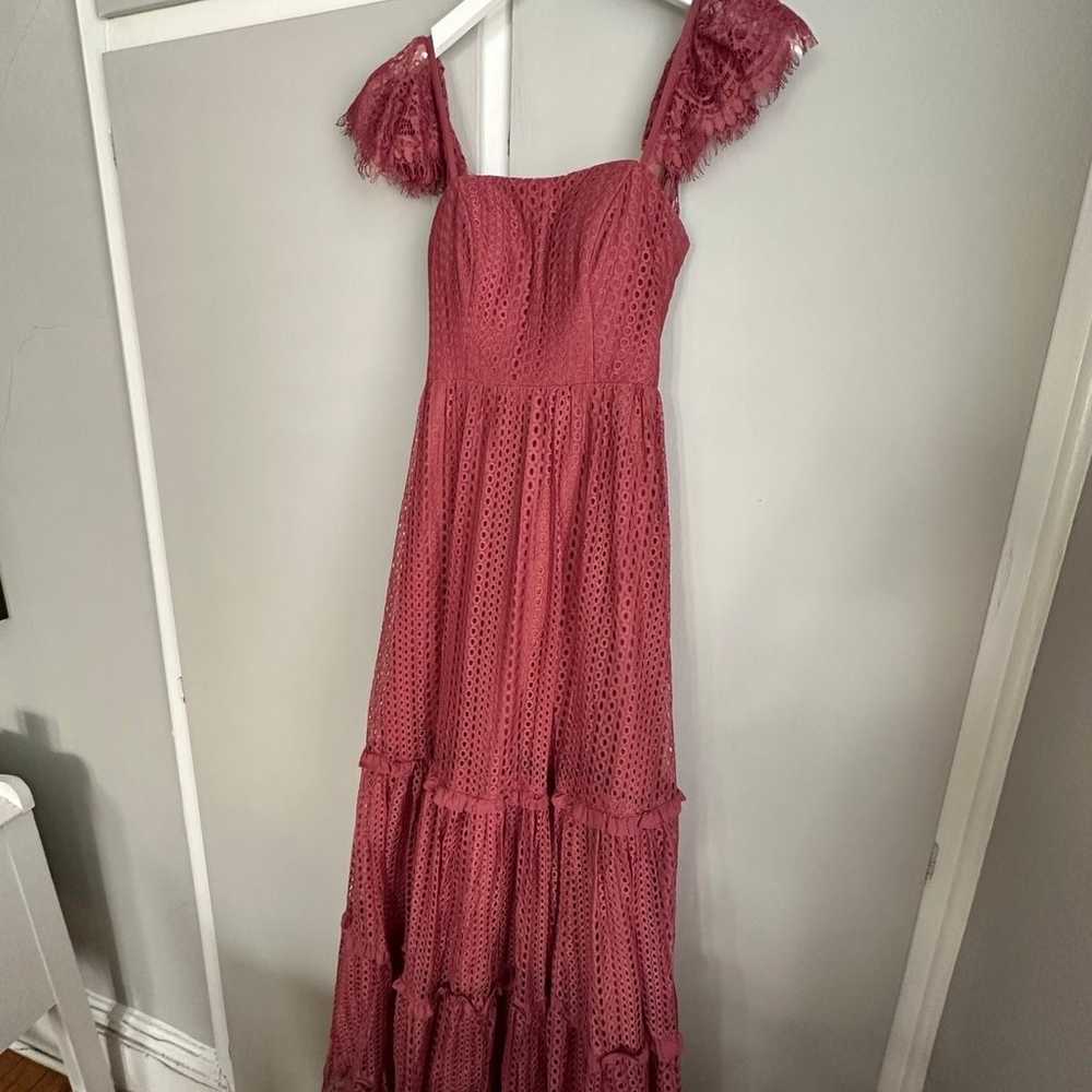Boho maxi dress, size 0-2 desert rose color - image 8