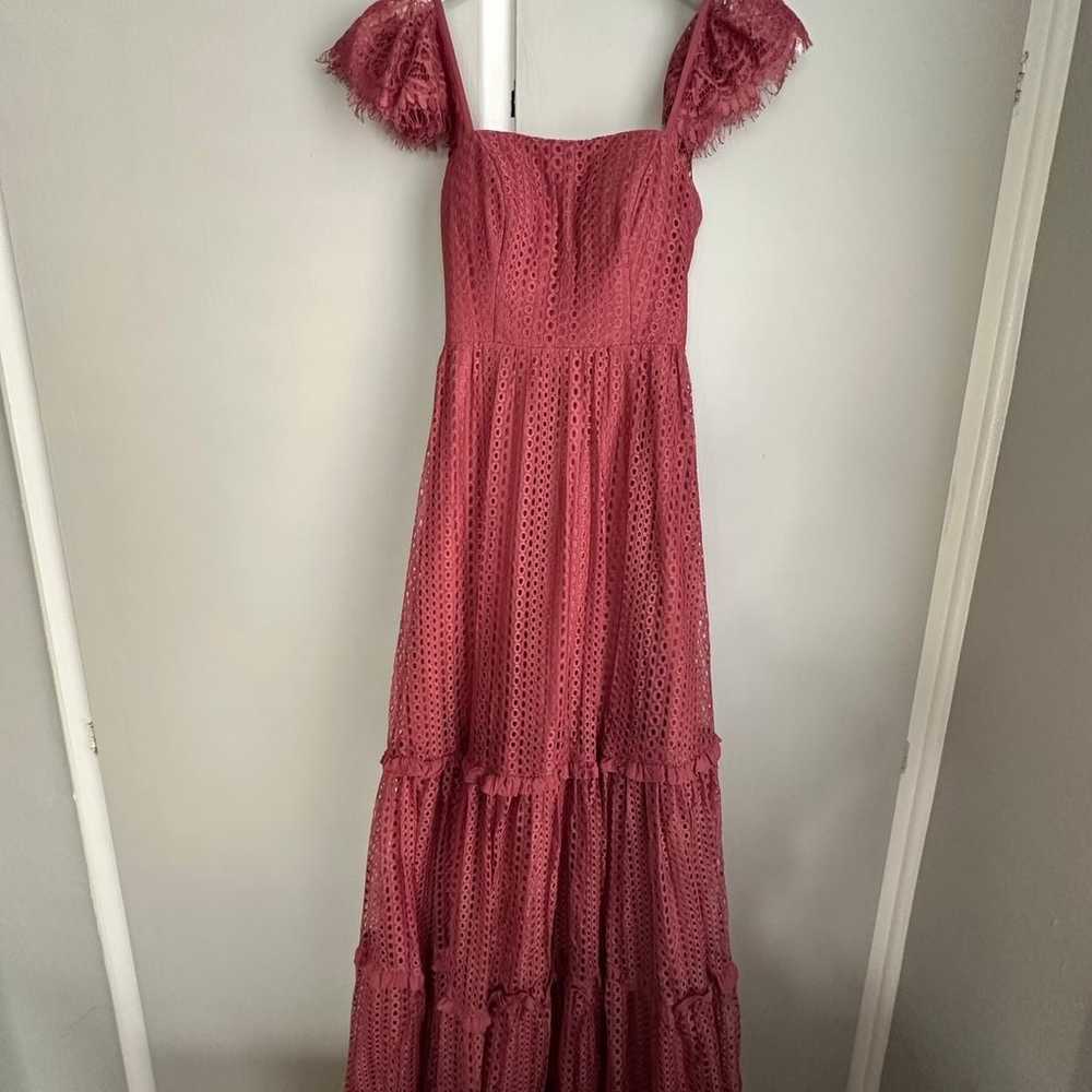 Boho maxi dress, size 0-2 desert rose color - image 9