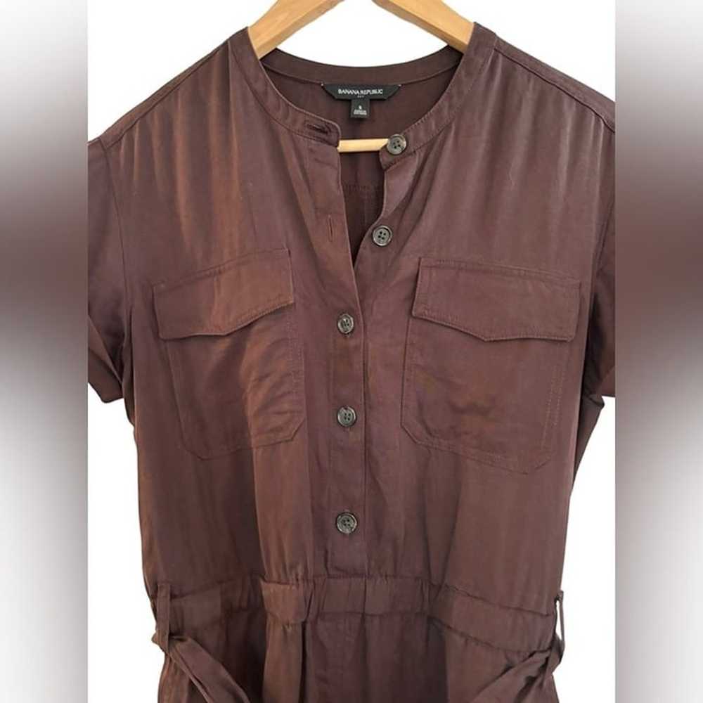 Banana Republic Brown Chocolate Utility Shirt Dre… - image 3