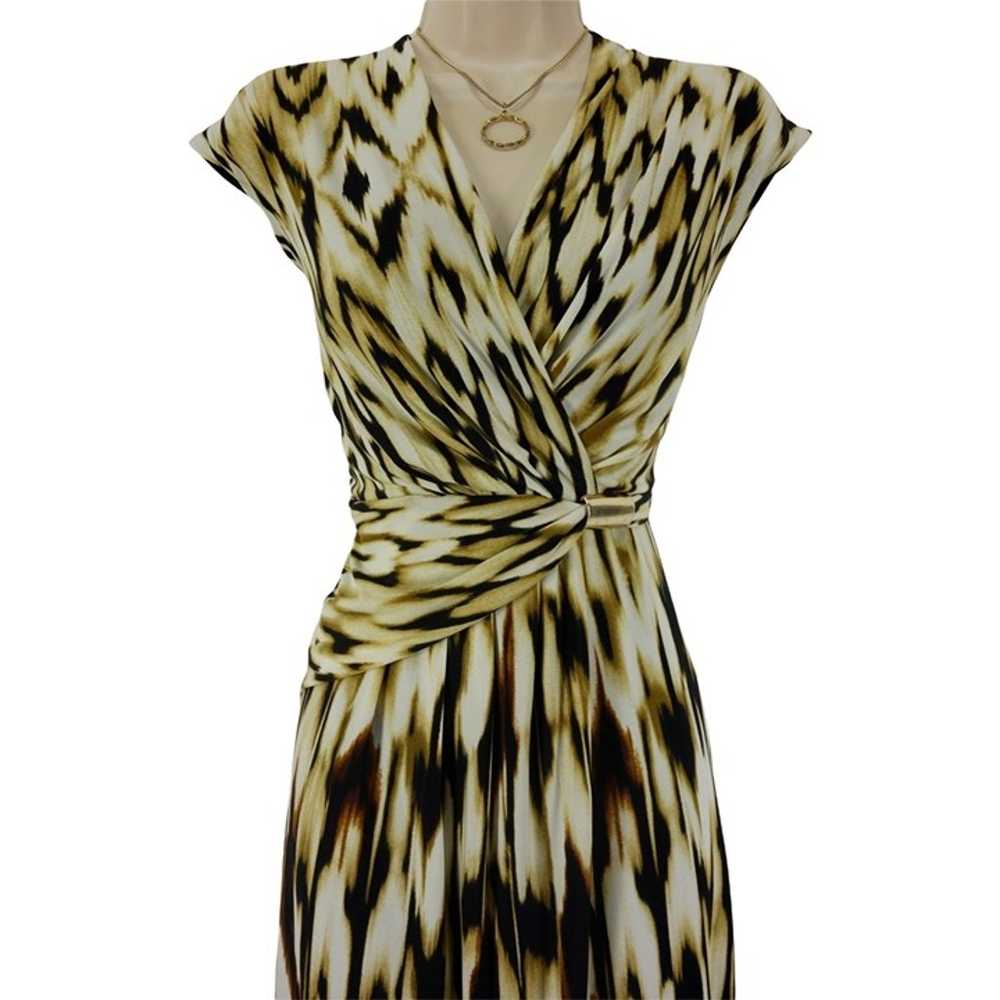 Size 10 CLASSY IKAT PRINT FAUX-WRAP DRESS Day/Eve… - image 2