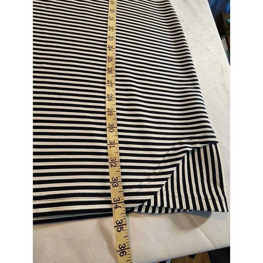 Cabi Captain Dress Size Med Blue White Knit Strip… - image 12