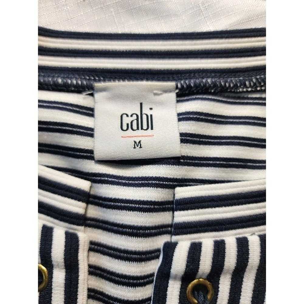 Cabi Captain Dress Size Med Blue White Knit Strip… - image 7