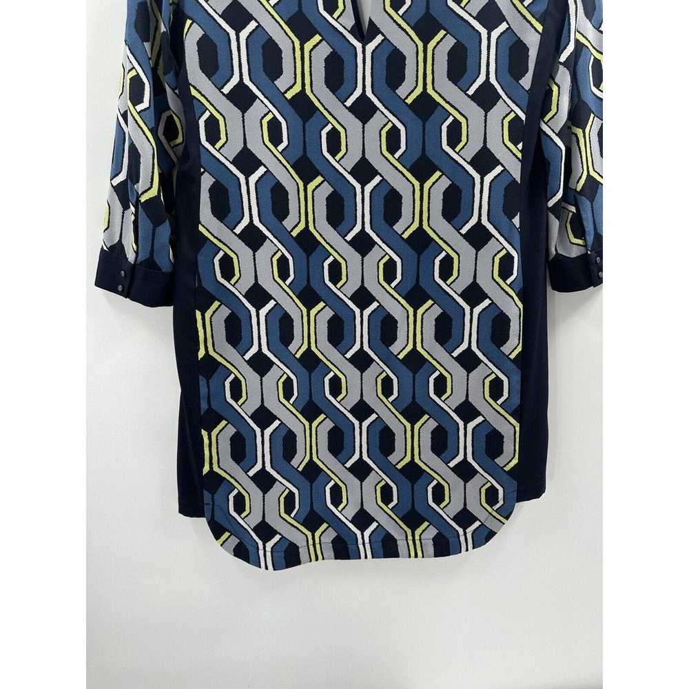 Trina Turk Womens Dress size 8 Blue Gray Geometri… - image 11