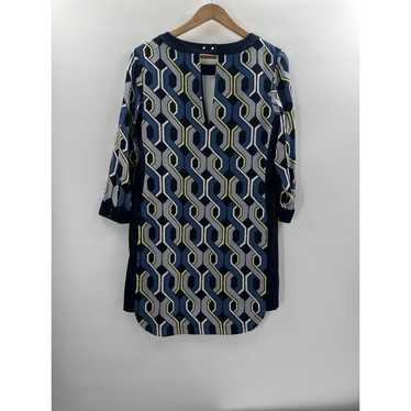 Trina Turk Womens Dress size 8 Blue Gray Geometri… - image 1