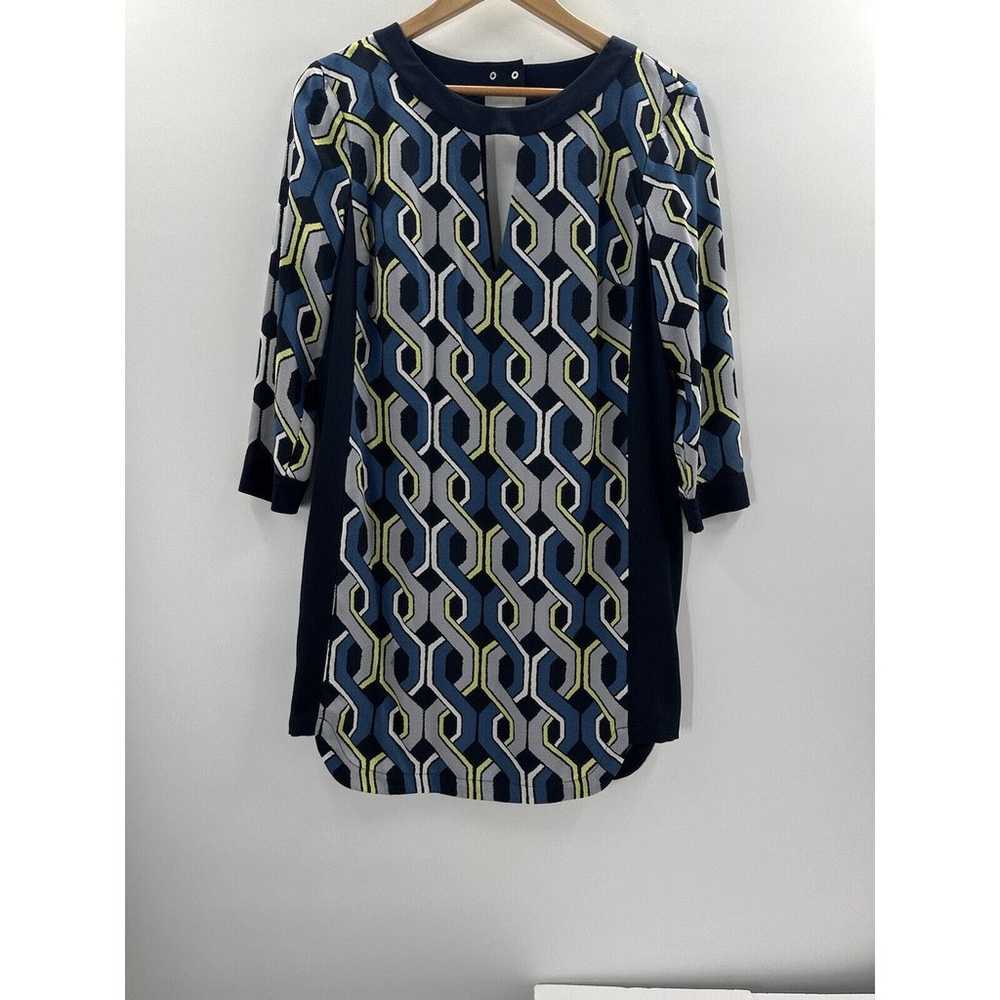 Trina Turk Womens Dress size 8 Blue Gray Geometri… - image 5