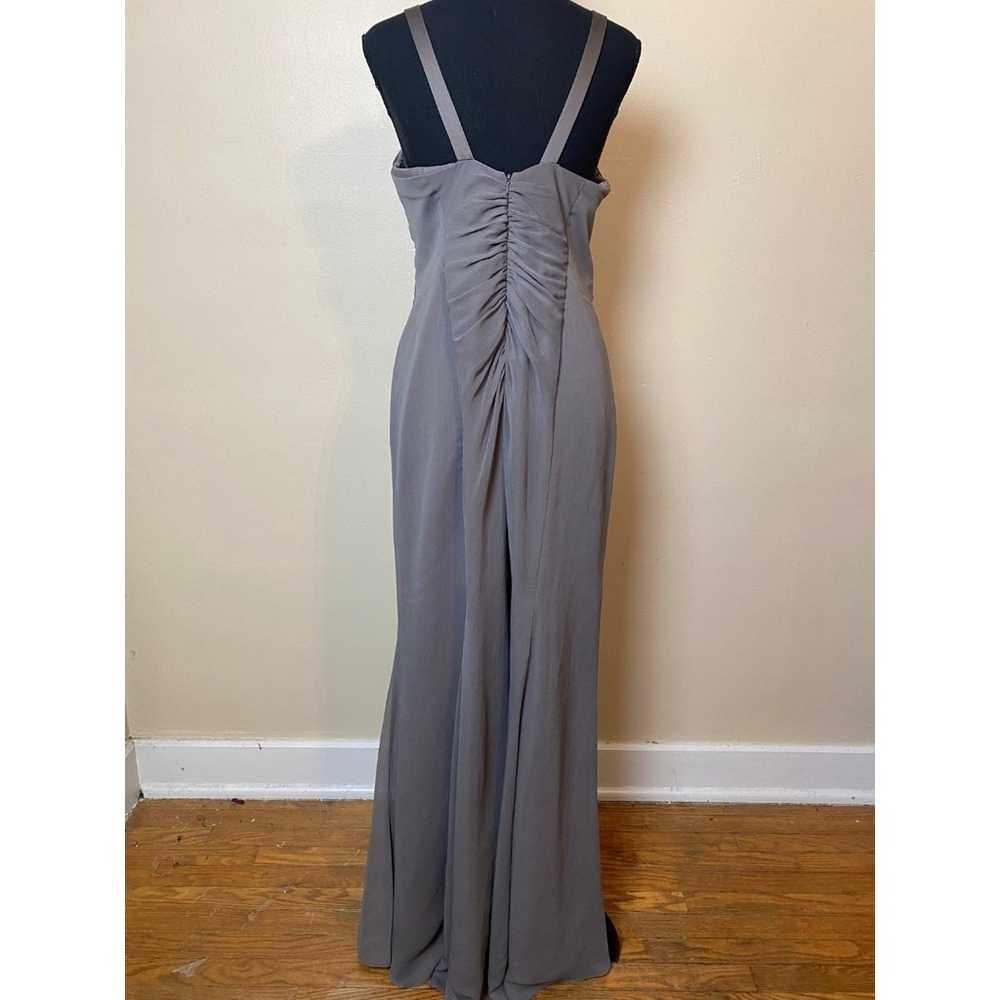 Vera Wang Floor Length Gown Mercury Light Gray Br… - image 3