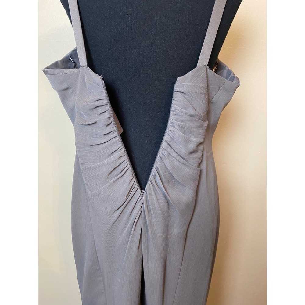 Vera Wang Floor Length Gown Mercury Light Gray Br… - image 4