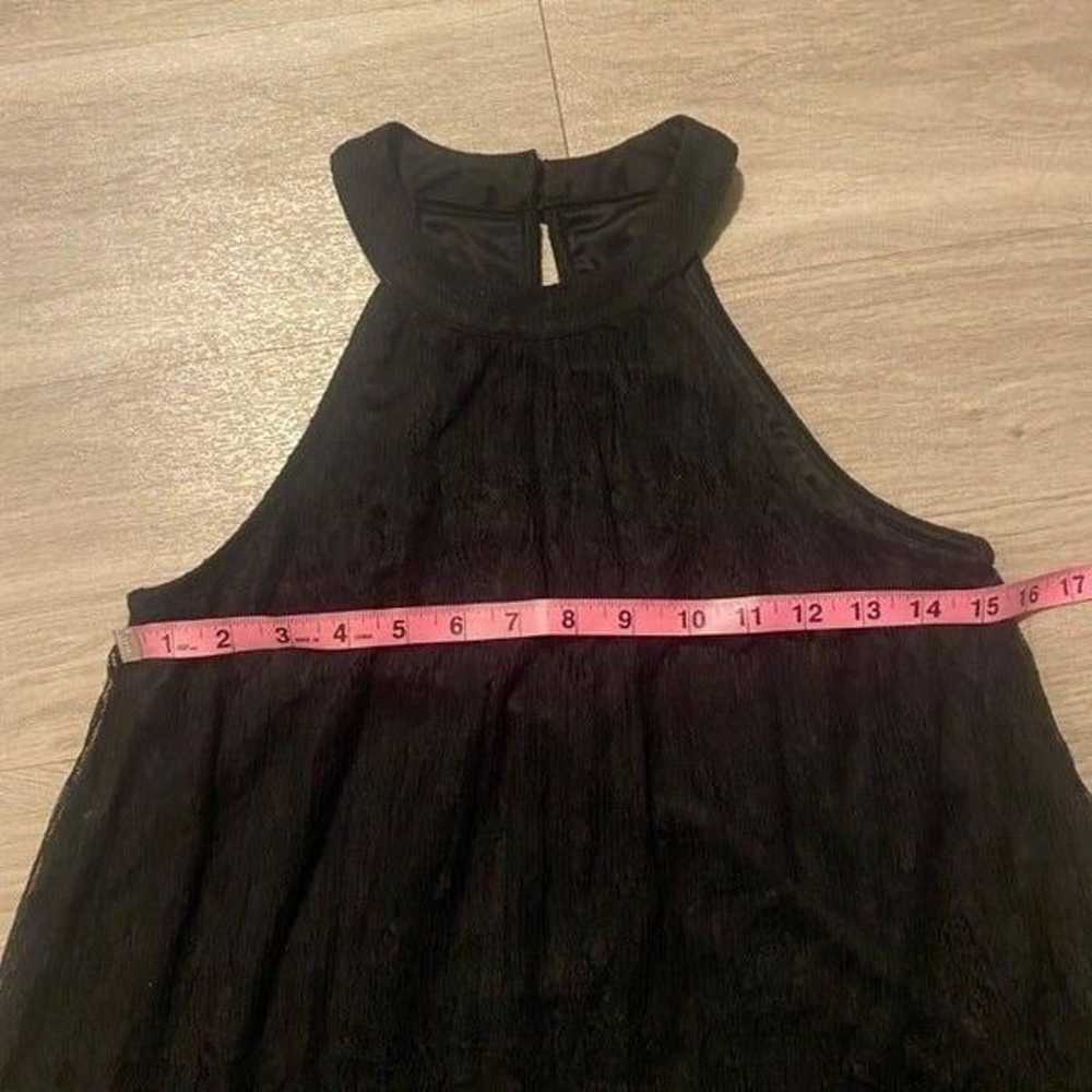 ASTR black lack sleeveless halter mini dress size… - image 7