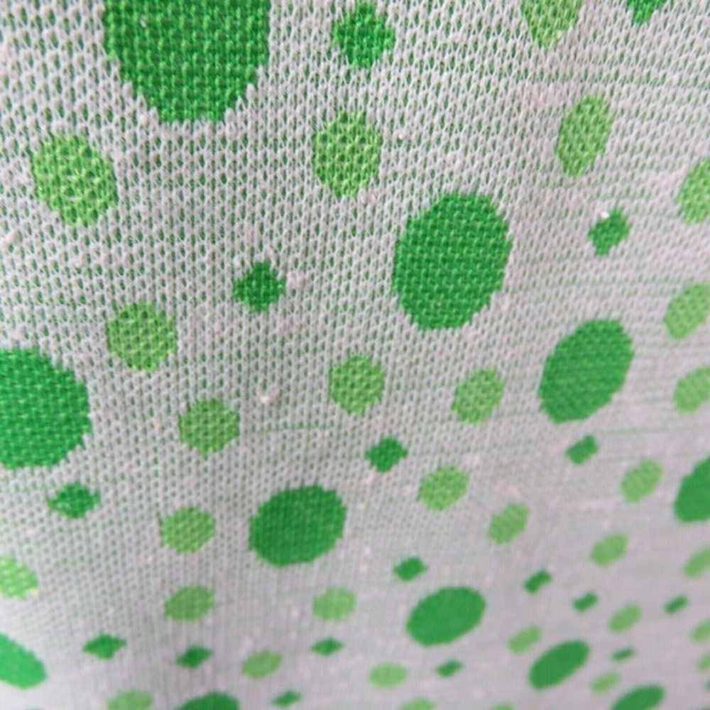 Vintage Green White Polka Dot Dress early 1960s S… - image 5