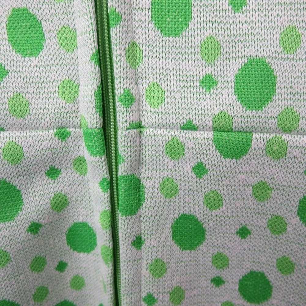 Vintage Green White Polka Dot Dress early 1960s S… - image 9