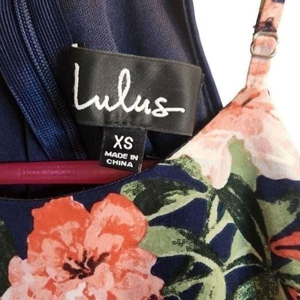 Lulus Womens Navy Blue The Garden Floral High Nec… - image 2