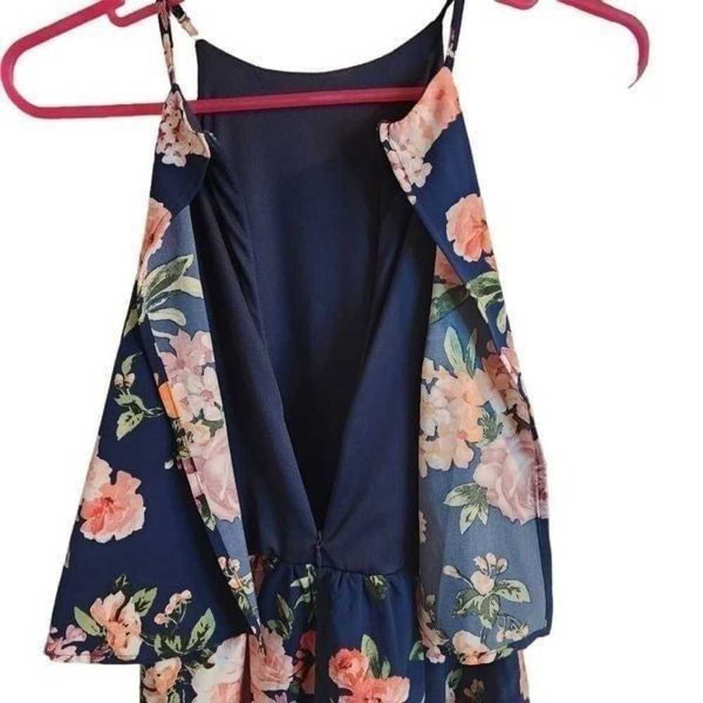 Lulus Womens Navy Blue The Garden Floral High Nec… - image 5