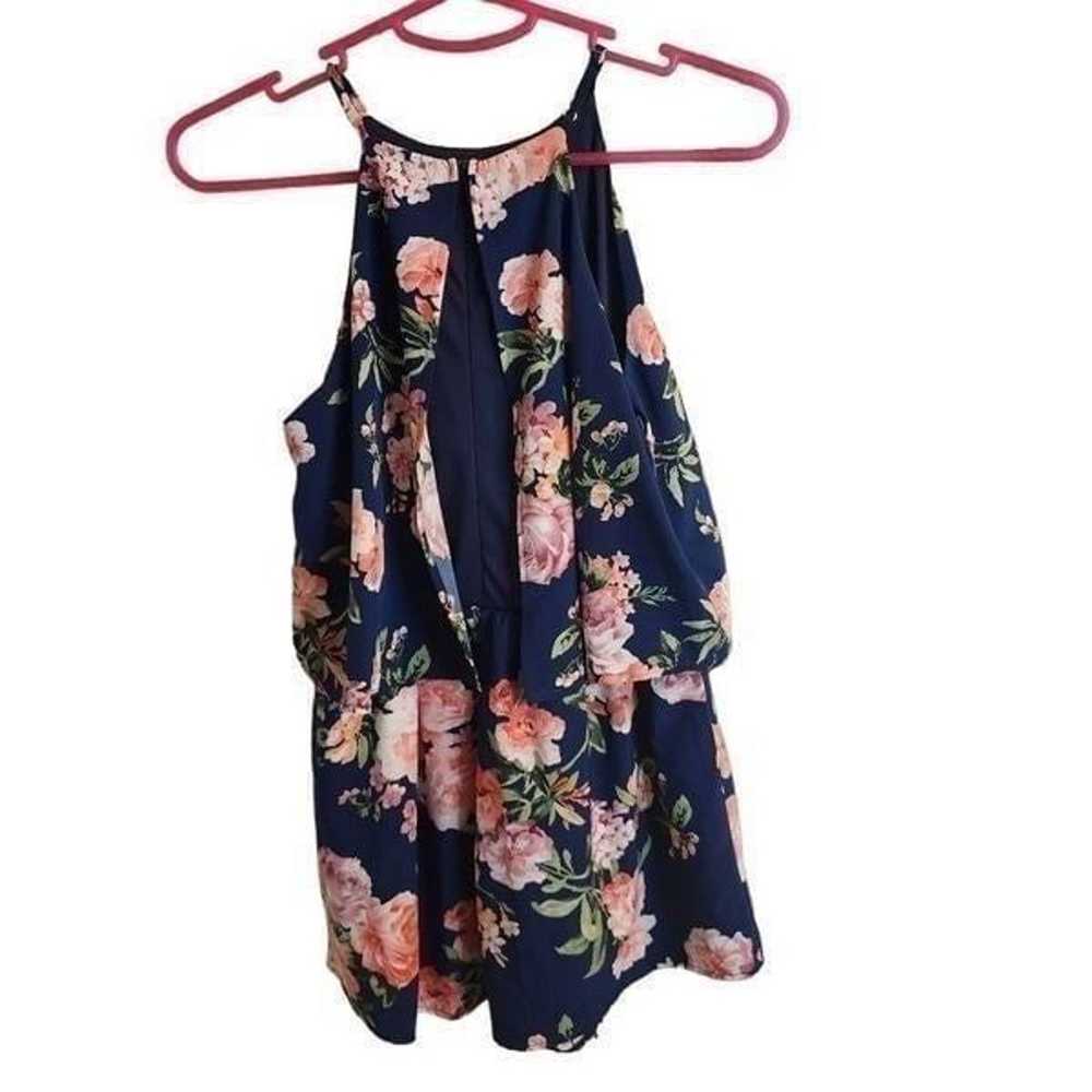 Lulus Womens Navy Blue The Garden Floral High Nec… - image 7