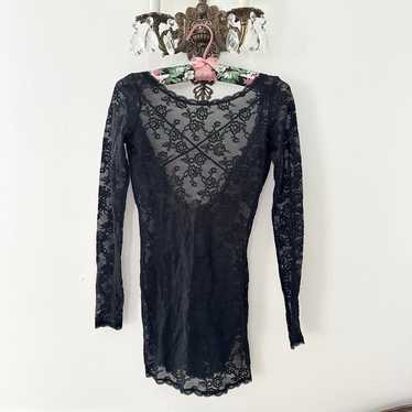 Black Lace Y2K Vintage Victoria's Secret Slip Dres