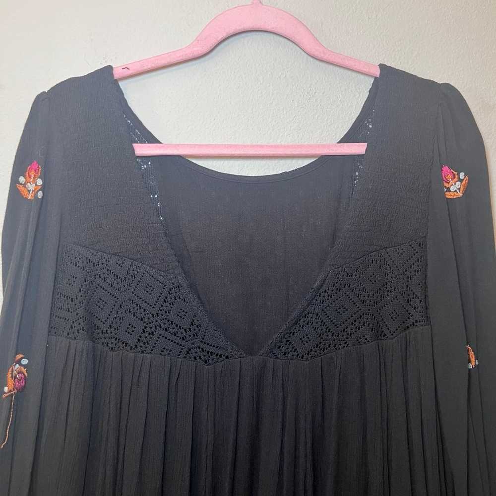 Free People Women’s Size XS Mohave Black Embroide… - image 10