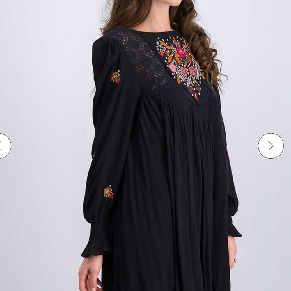 Free People Women’s Size XS Mohave Black Embroide… - image 3