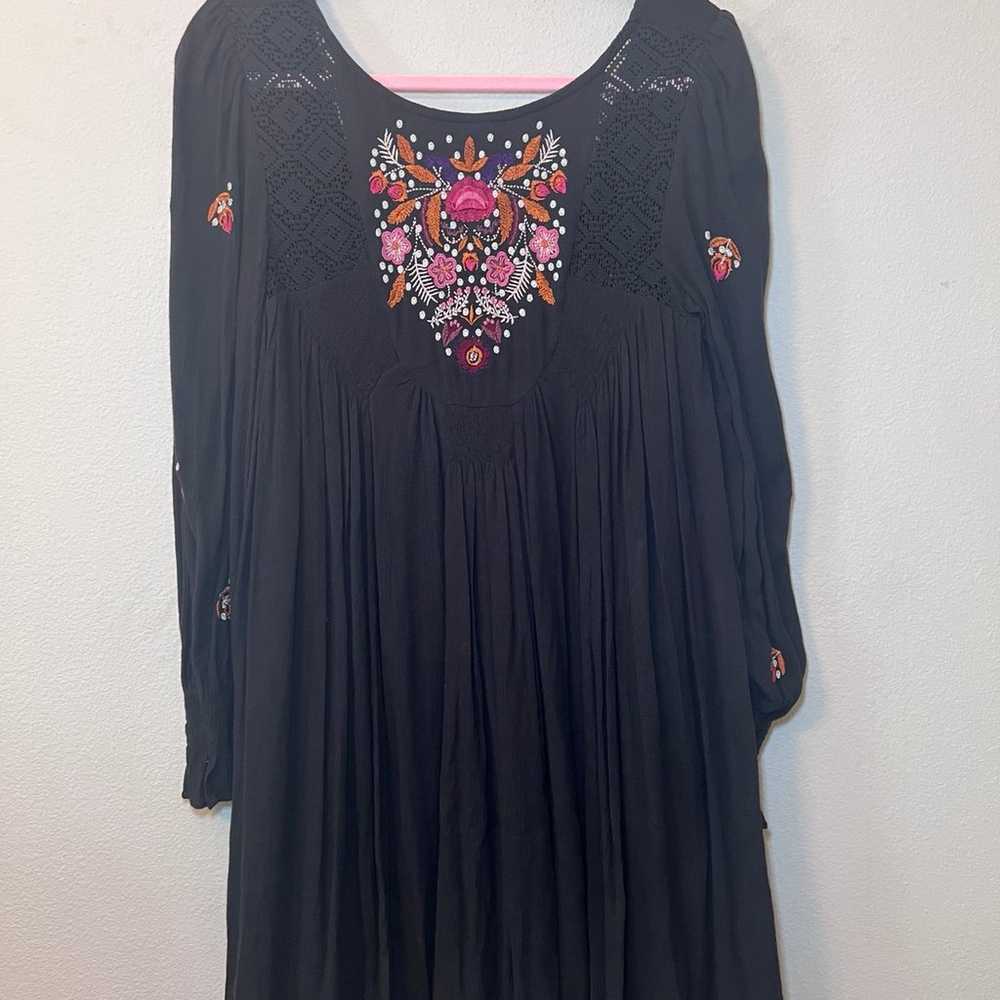Free People Women’s Size XS Mohave Black Embroide… - image 4