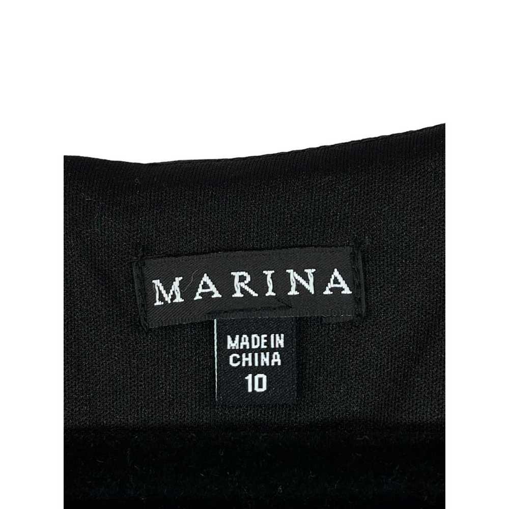Marina Womens size 10 dress black sleeveless faux… - image 3