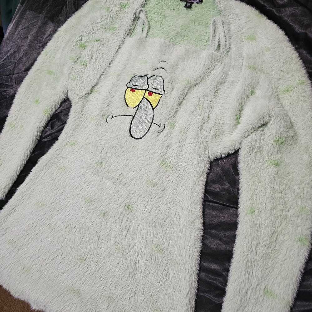 Faux fur squidward dress with cardigan - image 2