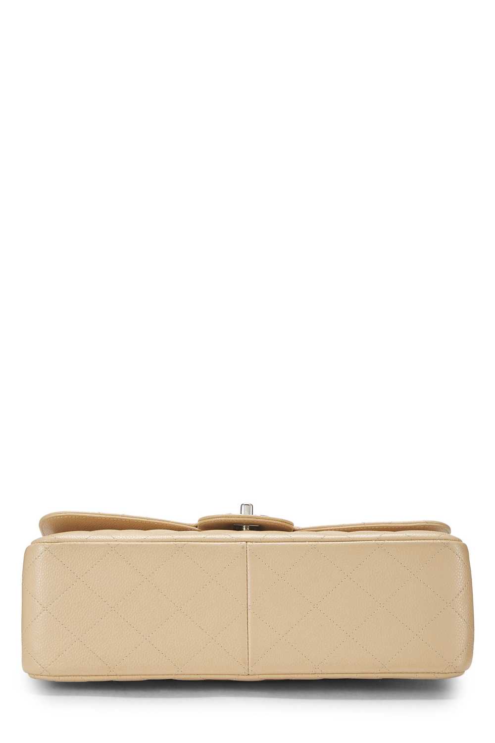 Beige Quilted Caviar New Classic Double Flap Jumbo - image 5