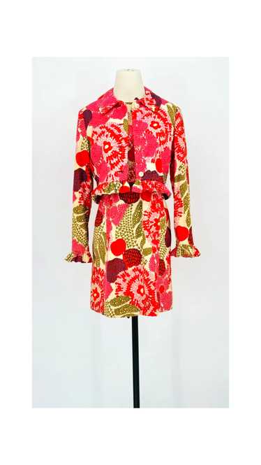 1970 Dress and Jacket Set Floral