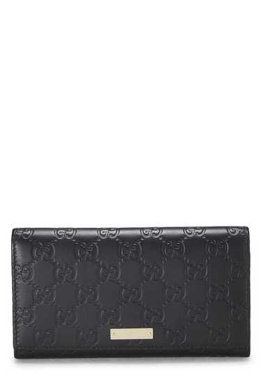 Black Guccissima Continental Wallet