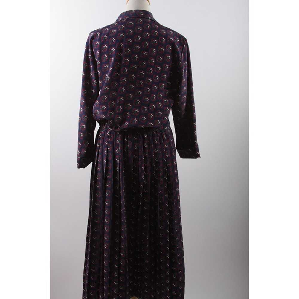Dress, Purple, Dotted Patterns, Long Sleeves, Ope… - image 6