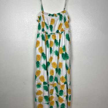 J. Crew Pineapple Square neck ruffle Dress size 10