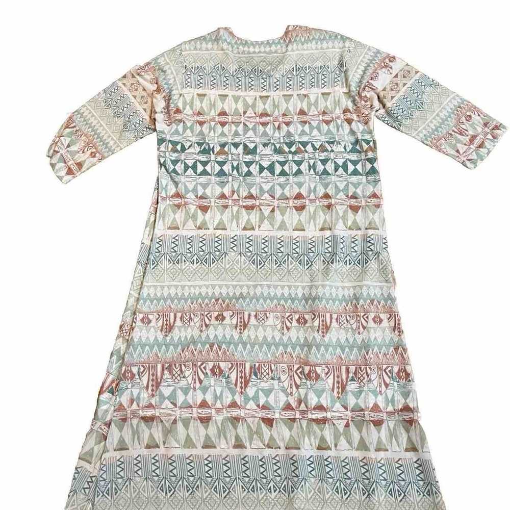 Inoah Knit Dress Size Large L Art To Wear Geometr… - image 10