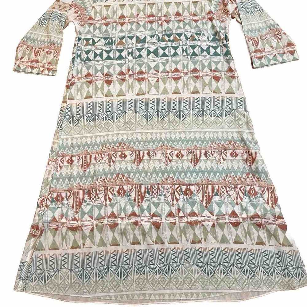 Inoah Knit Dress Size Large L Art To Wear Geometr… - image 3