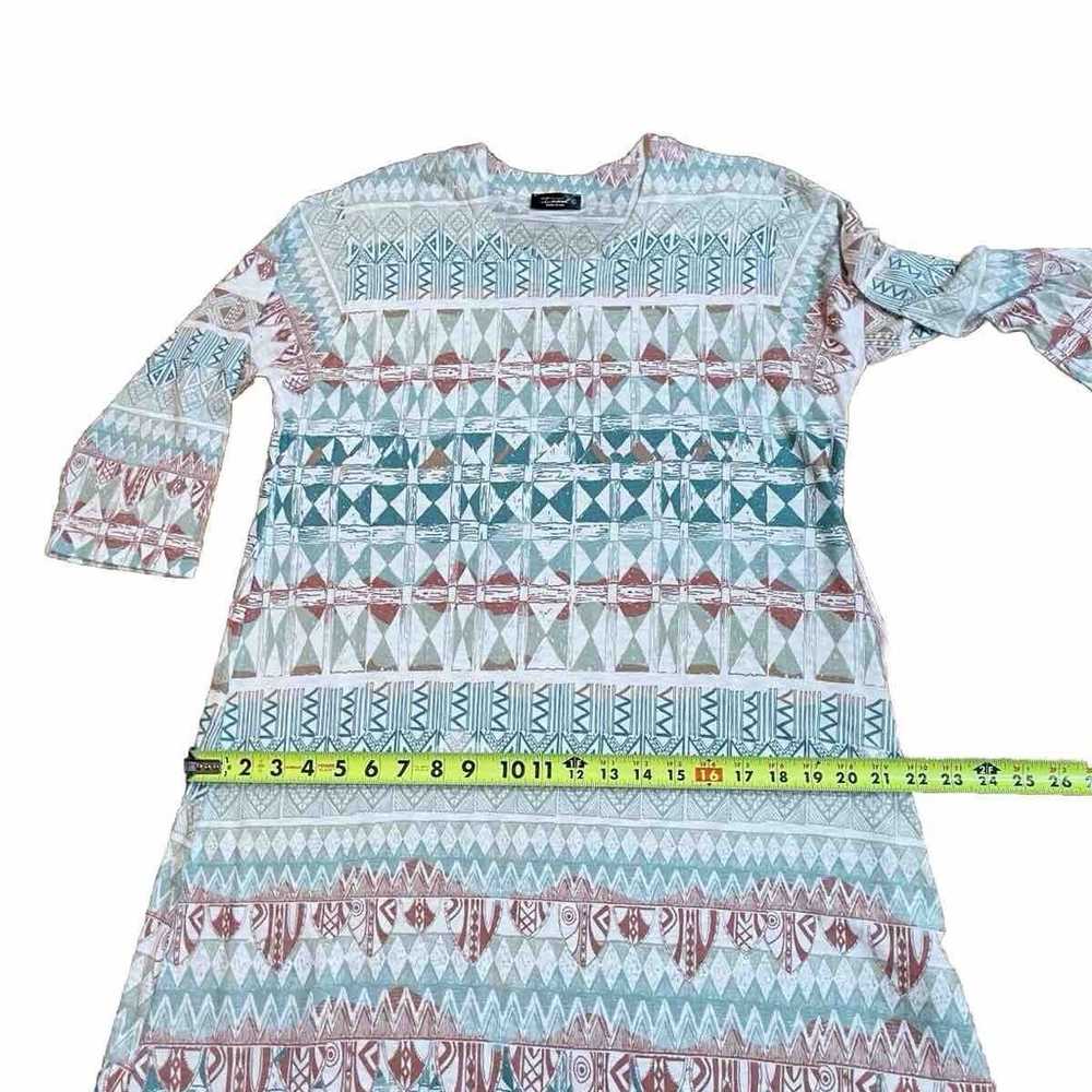 Inoah Knit Dress Size Large L Art To Wear Geometr… - image 7