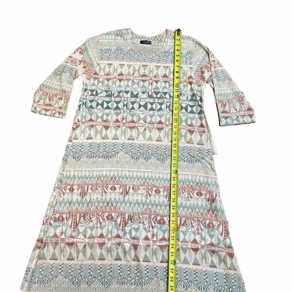 Inoah Knit Dress Size Large L Art To Wear Geometr… - image 8