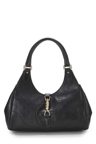 Black Guccissima Leather Bardot Bag