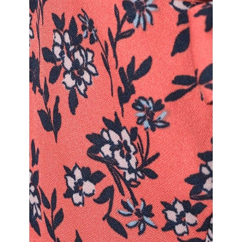 Size XXL 20 2X CORAL/NAVY FLORAL PRINT MIDI WRAP … - image 7