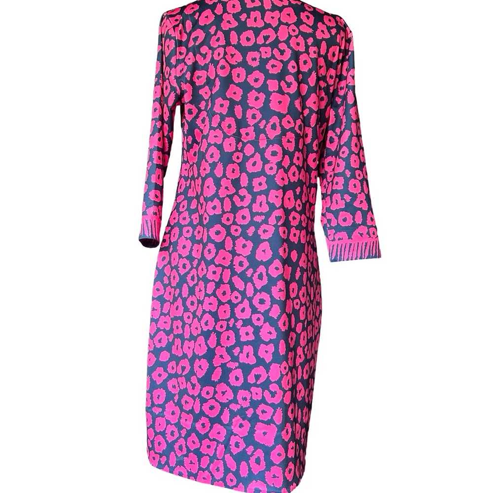 New Gretchen Scott Split Neck Tunic Dress Pink Na… - image 3
