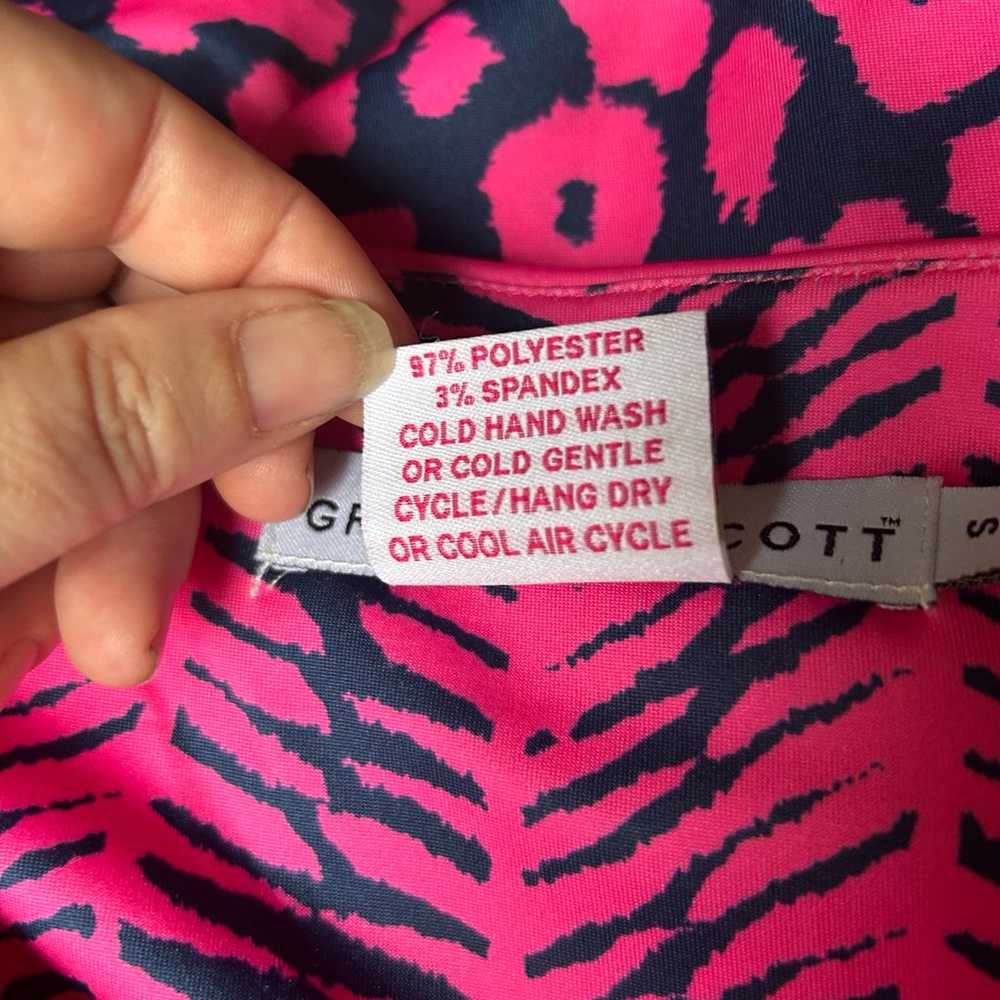 New Gretchen Scott Split Neck Tunic Dress Pink Na… - image 6