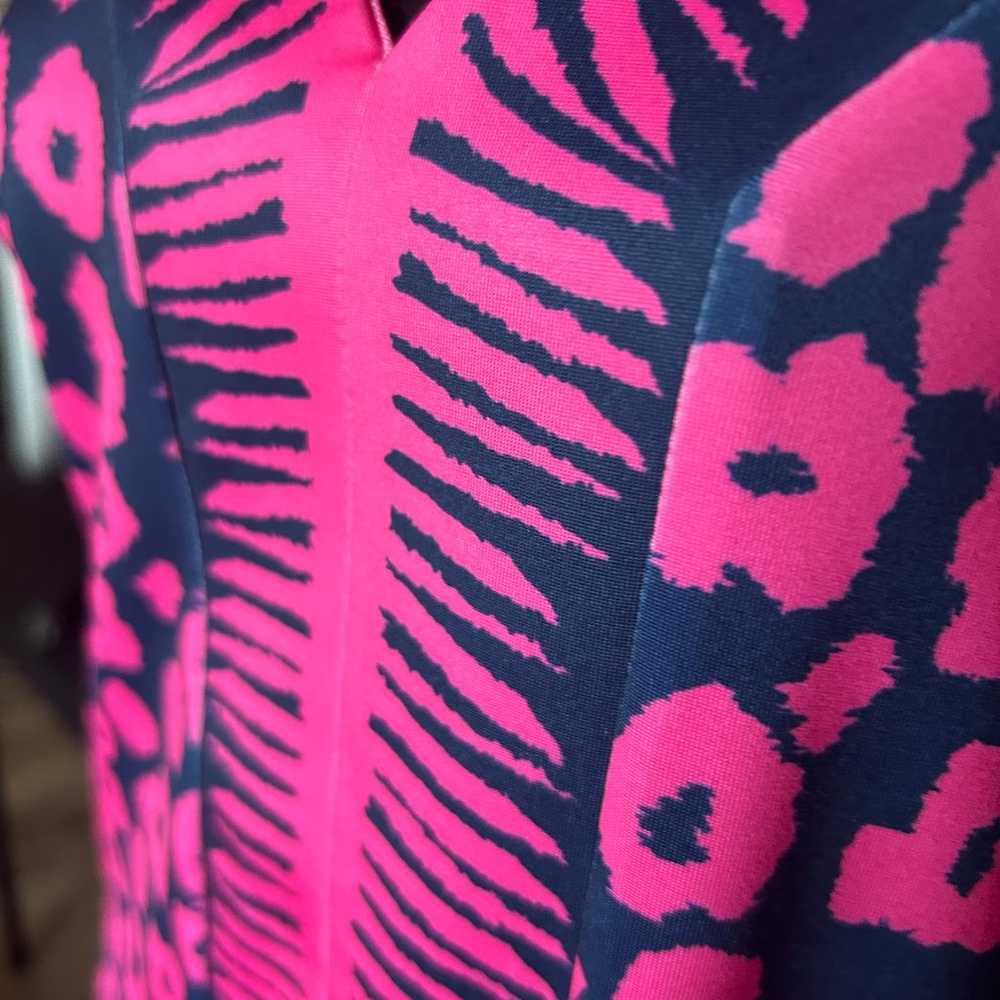 New Gretchen Scott Split Neck Tunic Dress Pink Na… - image 7