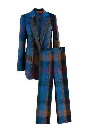 Managed by hewi Missoni Blue Wool Check Single-bre