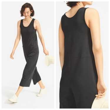 Everlane Luxe Cotton Jumpsuit Black Size Small