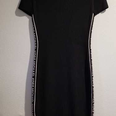 Michael Kors Women Bodycon Logo Knit Dress Black L - image 1