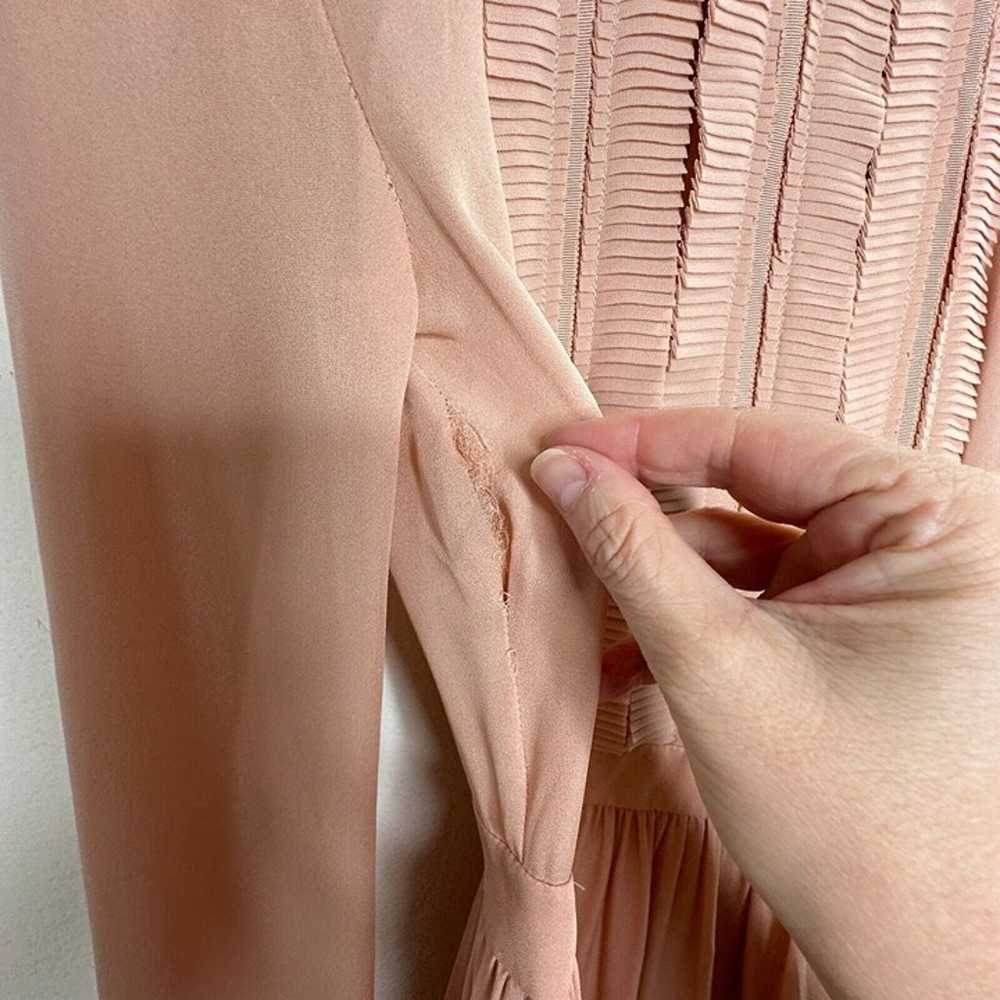 Nicholas Peachy Pink Fine-Pleat Silk Long-Sleeve … - image 8